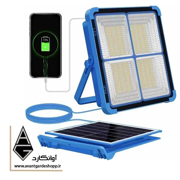 پروژکتور شارژی خورشیدی سولار لایت | مدل KY-918 | توان 50W